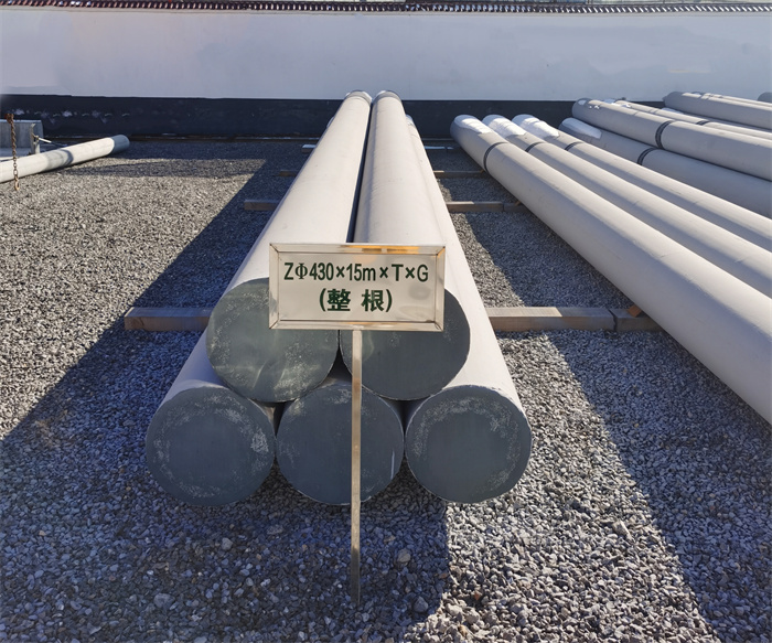 延边朝鲜族430×15米×T×G终端电线杆